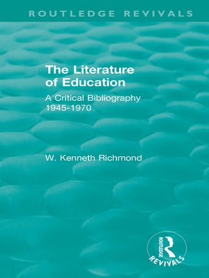 cover image of The Literature of Education
